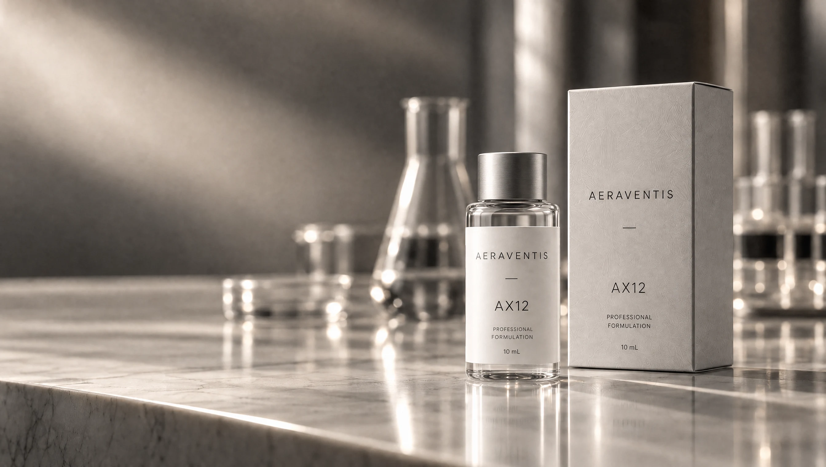 Aeraventis AX12 vial and matching packaging